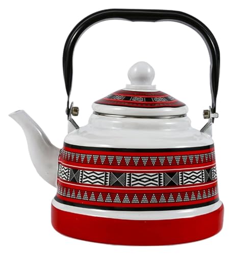 Théière sifflante vintage émail pour un petit-déjeuner chaleureux