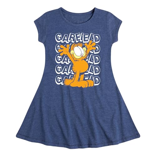 HYBRID APPAREL - Garfield - Garfield Repeated - Toddler & Youth Girls Fit & Flare Dress