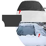 deemars Windshield Cover for Ice and Snow, Car Windshield Snow Cover, Magnetic Windshield Cover, Car Exterior Accessories Windshield Protect Covers Universal for Most Cars Trucks SUVs