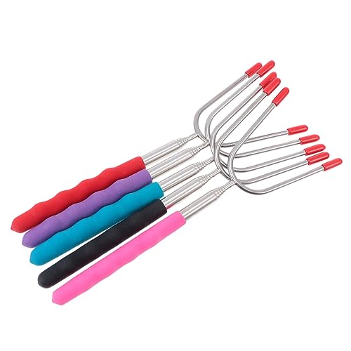 GALPADA Pack Extendable Bbq Forks Stainless Steel Roasting Sticks Skewers for Outdoor Use