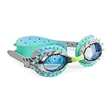 Swimming Goggles For Boys - Prehistoric Times Kids Swim Goggles By Bling2o (Raptor Blue Grey)