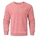RTRDE Mens Hoodless Sweatshirts Pullover | Crew Neck Long Sleeve Casual Workout Athletic Sweaters Pullover Men Streetwear Sudaderas Hombre Talla Grande (5XL | Pink)
