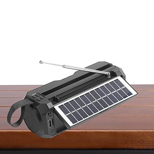 TeeTree Altavoz Inalámbrico Portátil Radio Solar, Radio Solar con Altavoz, Banco de energía Incorporado de 1200 mAh, para Altavoz inalámbrico para el hogar y el Exterior Cover