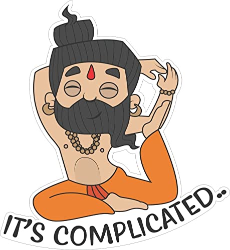 Skywalk MDF Fridge Magnet with Funny and Inspiration Quotes- Its Complicated, Perfect for Gifting and Decoration