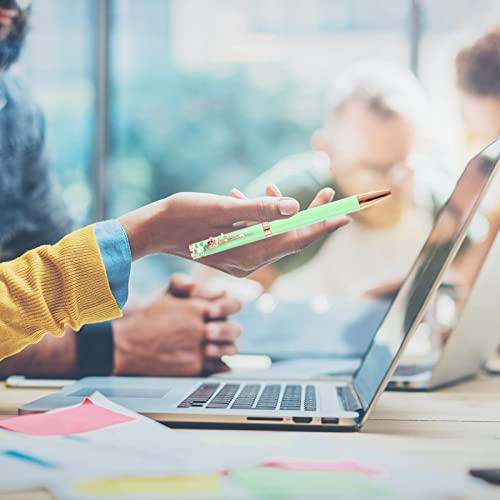 Caneta esferográfica fina | Ponta Fina | Canetas lisas escolar canetas com clipe flor pérola canetas