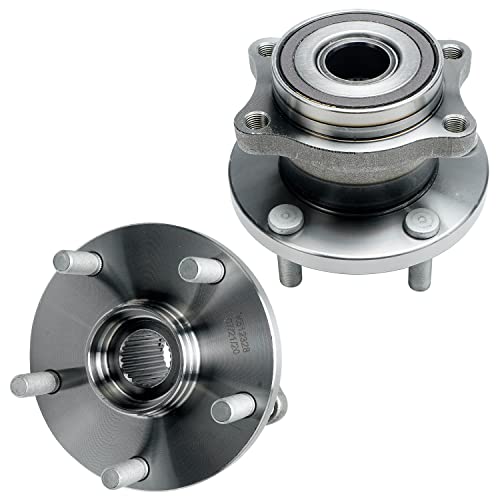 Image of Detroit Axle - Pair Rear Wheel Bearing Hubs for Subaru Tribeca 2008-2014, Subaru B9 Tribeca 2006-2007, 5 Lugs w /ABS Wheel Hubs Assembly