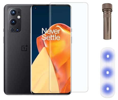 Image of Diruite UV Tempered Glass for Oneplus 9 Pro- Premium 9H Hardness, Full Edge-to-Edge Coverage, Crystal HD Clarity, UV Glue with Easy Installation Kit (Pack of 1)