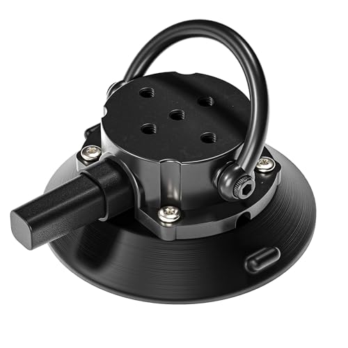 Integral Vacuum Anchor - Vacuum Cup with D-Ring Mount - Universal Tie-Down for Boats, Paddleboards, Kayaks, Vehicles, UTVs, etc.