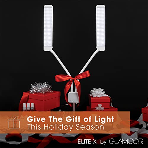 GLAMCOR Elite X Kit de iluminação LED portátil para maquiadores, esteticistas, vídeo e fotografia |