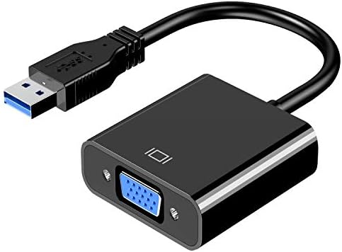 USB to VGA Adapter, 1080P Multi-Display Video Converter for Laptop Desktop PC to Monitor, Projector, TV. (Not Support Chromebook and MacBook)