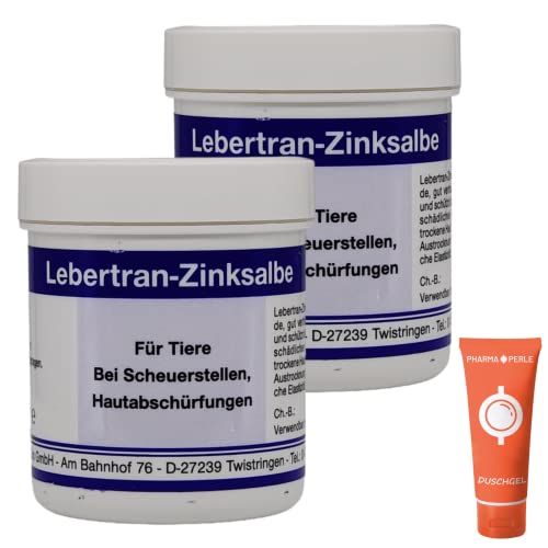 Lebertran-Zinksalbe I Für Tiere I Bei Scheuerstellen und Hautabschürfungen I 2x100g im Sparset I Plus PharmaPerle Giveaway