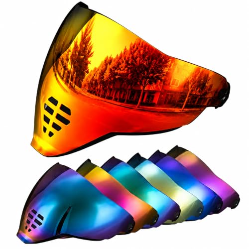 PSLER IC-06 visor- Icon Airflite Face Shield Motorcycle Helmet Visor Accessories Replacement for Icon Airflite IC-06，Deep Red