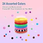 5300Pcs Pony Beads, 24 Colors Multi-Colored Beads Bulk for Bracelets Making Hair Braiding Kandi Friendship Bracelet DIY Crafts Jewelry Making Chirstmas Gifts