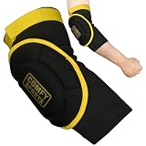 Comode gomitiere, approvate CE SATRA, Muay Thai, MMA, kickboxing, sparring, arti marziali, pallavolo, wrestling, basket, regolabili, MTB, maniche imbottite a compressione (oro)