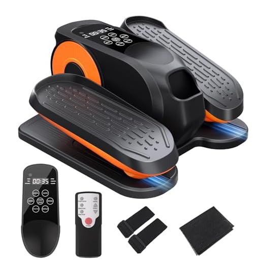 Máquina elíptica para Debajo del Escritorio Morelax, ejercitador de piernas elíptico para Personas Mayores, Totalmente ensamblado, silencioso y portátil, ejercitador de Pedales eléctrico con Asiento