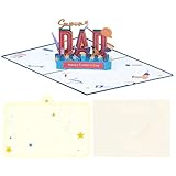 Gupcaqosjw Tarjeta De Felicitación Para Papá - Clásico 3D Con Alta Precisión,Tarjeta De Cumpleaños Para Padre - Para Esposo Abuelo Abuelito Cumpleaños Año Nuevo Temporada Decoración Hogar Interior