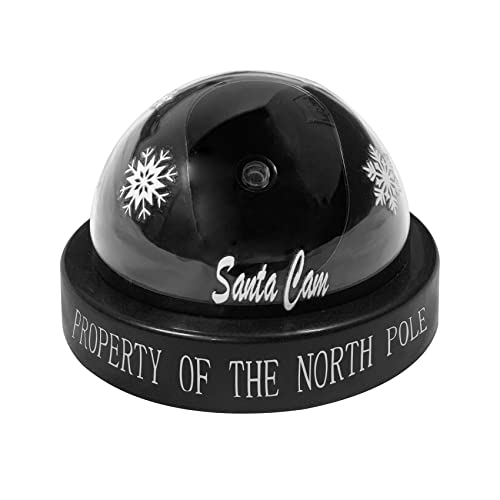 Caprioyuens Santa Camera - Santa Cam with Realistic Red Flashing Light, Santa's Cam Ornament for Funny Indoor and Outdoor Decoration