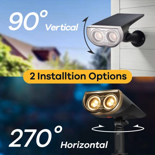 Linkind Solar Spotlights Outdoor, Starrays 2-In-1 Solar Spot Lights, Ip67 Waterproof Solar Spot Lights - Efficient And Durable Outdoor Lighting For Gardens And Pathways, Auto On/Off, 6 Pack Warm White #TOP4