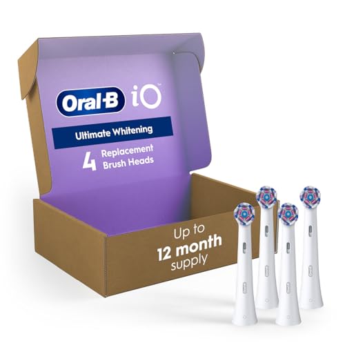 Image of Oral-B iO Series Ultimate Clean Electric Toothbrush Replacement Brush Heads for an Oral-B Electric Toothbrush, 4 Count, White