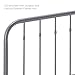 Modway Lennon Modern Farmhouse Metal Twin Headboard in Gray