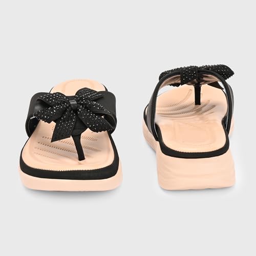 Image of Centrino Women's Sandals | Stylish Slip-On Sandals for Ladies | Durable Soft Cushioned Footbed for Comfort | Elegant & Trendy Design | Lightweight Daily And Casual Use Flip Flops (9343)