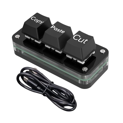 Image of ZOOMELLA Mini 3 Key Keypad with Data Cable Rounded Corners Professional Game Keyboard Black Already Set|Keyboards & Keypads| Keyboards & Keypads