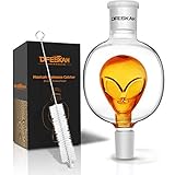 DICKERSE GLAS: Die obere Grenzfläche besteht aus Verdicktes Glas mit einer Dicke von 5.5 mm, was 1.5-mal dicker ist als eine normale wasserpfeife molassefänger. Robuster und langlebiger, längere Lebensdauer.