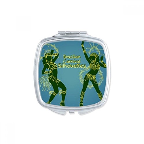 Miroir de poche Brésil multicolore petit miroir maquillage slogan