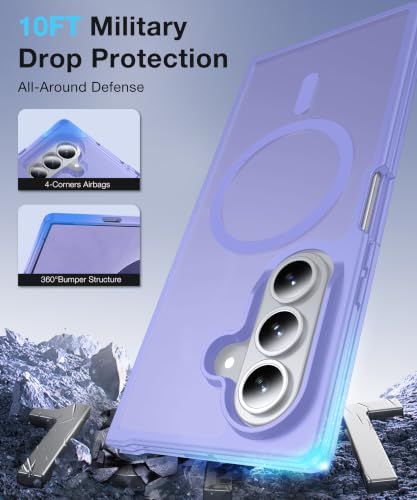 Image of NO.1 Magnetic for Samsung Galaxy Z Fold 8 Ultra Case with MagSafe | [Military Grade Drop Tested][Translucent][Anti-Fingerprint]Soft Silicone Bumper for Samsung Fold 8 Ultra Case,Light Purple