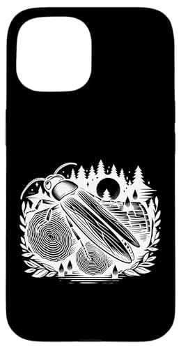 Emerald Ash Borer Line Art Entomologist Case for iPhone 15