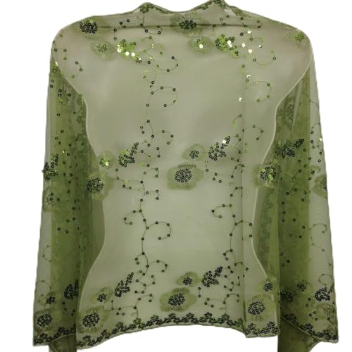 Sequin Glitter Beaded Shawl Scarf Wrap Veil Formal Evening Party Prom Wedding