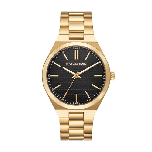 Michael Kors Lennox Men's Three-Hand Gold-Tone Stainless Steel Watch (MK9226)