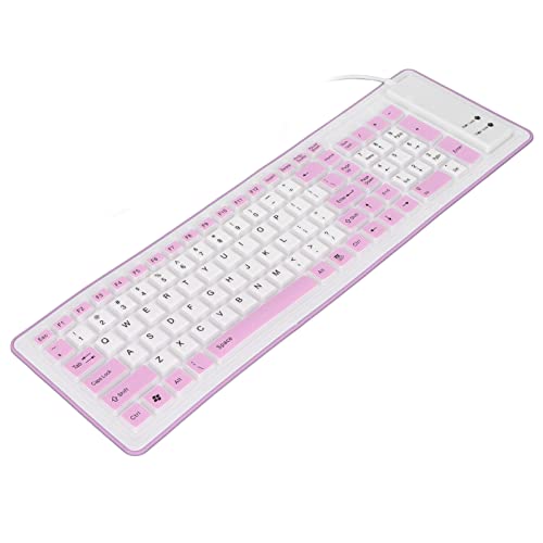 Clavier pliable en silicone violet pour ordinateur portable compact - 4