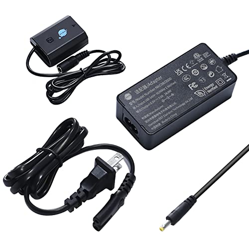 DSTE NP-FZ100 Dummy Battery AC Power Supply Adapter Kit Compatible with Sony A6600, FX3, FX30, ZV-E1, a7C, A1, A7 III, A7 IV, A7R III, A7R IV, A7S III, A9, A9 II, A9R, A9S Cameras.