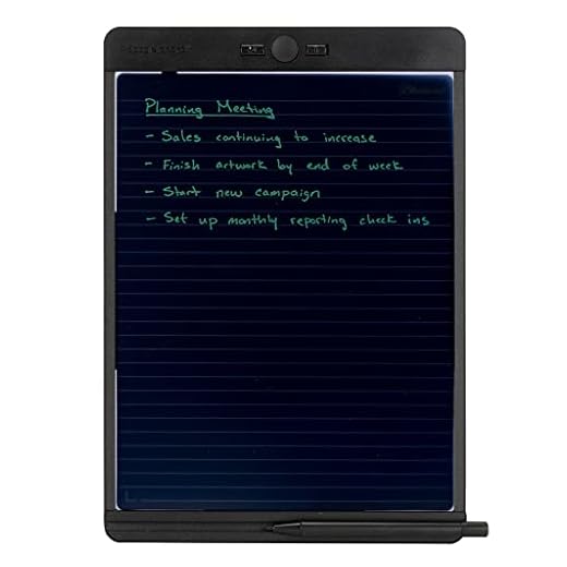 Boogie Board Blackboard Authentic Reusable Notebook with Letter-Size Writing Tablet with Stylus, Instant Erase and Templates (8.5”x11”)