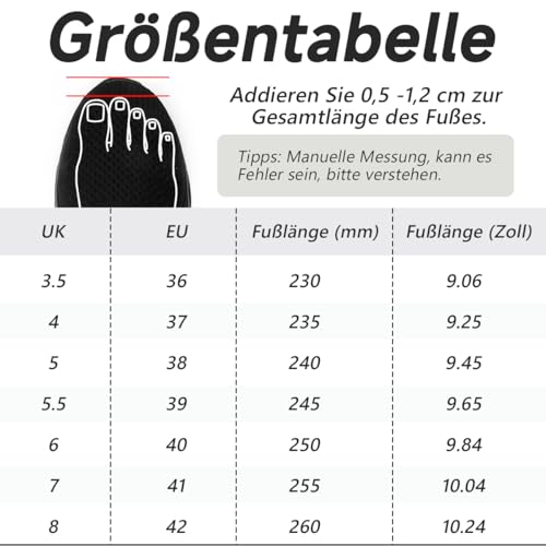 VGPSFN Damen Slip-On Outdoor Sneakers Leichte & Atmungsaktive Sportschuhe Alltagstaugliche Freizeitschuhe Bequeme Schuhe Mit Flacher Sohle Für Straßenlauf Wandern Training Schwarz EU 41