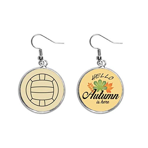 Pendientes de hojas de voleibol el regalo de joyas de otoño ideal