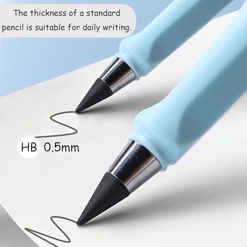 DaiUni Unendlichkeitsstifte, wiederverwendbare Bleistifte, 4 Stück, 4 austauschbare Ersatzminen