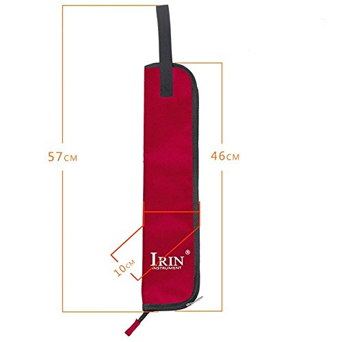 Dilwe Drum Stick Bag, 5 Colors Drum Stick Storage Hanging Bag Drumstick Portable Handbag With Handle(Red) #TOP3