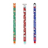Tutti amano le sorprese sotto l'albero. ma non quelle brutte, come un erroraccio nel bel mezzo di un biglietto di auguri! Mettiti al riparo da ogni errore con il Set di 3 Penne Gel Cancellabili - Erasable Pen - Koala + Panda + Teddy Bear di Legami: l'inchiostro termosensibile cancellabile scompare dal foglio in un solo tocco. Una vera e propria magia di Natale!
