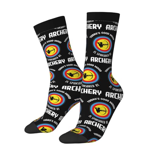 Today's Good Mood Is Sponsored By Archery Socks For Men Women Gift Sport Crew Socks Funny Wicking Socks