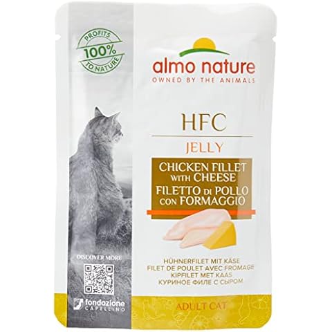 Almo Nature HFC Cuisine Wet Cat Food Pouch - Chicken Fillet & Cheese (Pack of 24 x55g) Cover