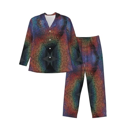 Ensemble de pyjama pour homme imprimé contre le froid nocturne vêtement de nuit doux