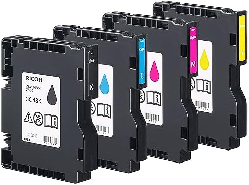 Amazon.co.jp: RICOH 純正 インク SGカートリッジ GC43 4色セット  