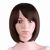 MapofBeauty 12 Inches/30cm Women Short Straight Cosplay Party BOB Wig (Dark Brown)