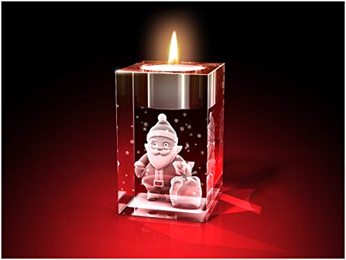 GLASFOTO.COM, Weihnachten Teelichthalter, 50 x 80 x 50 mm,...