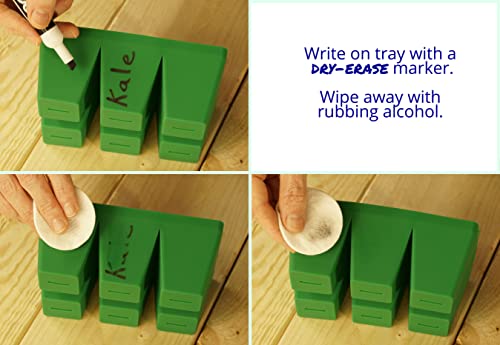 Sili-Seedlings Seed Starting Tray | 100% Silicone | Reusable Seed Starter Tray | Dishwasher Safe | Bpa-Free | 2-Pack (12 Cells Total) #TOP3