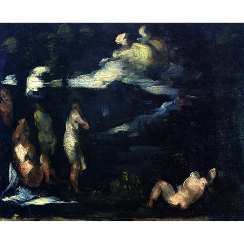 Impression d'art haute définition Plus de baigneurs par Cezanne 76,2x101,6 cm ARTICULOZY