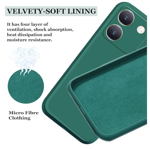 Image of A rtistque Back Cover Case for Vivo Y200 Pro 5G with Camera Protection | Shockproof TPU | Stylish Protective Design | Slim Fit | Ultra Matte | Vivo Y200 Pro 5G Back Cover - Green