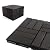 Deck Tiles - Patio Pavers - Acacia Wood Outdoor Flooring - Interlocking Patio Tiles - 12"x12" (20 Pack) - Ebony Finish - Checker Pattern Decking